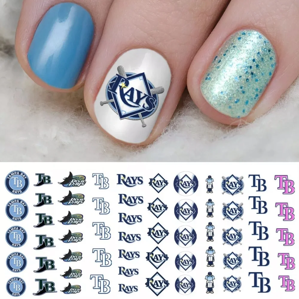 💌BO/GO$6 Tampa Bay Rays Nail Decals - Picture 1 of 4